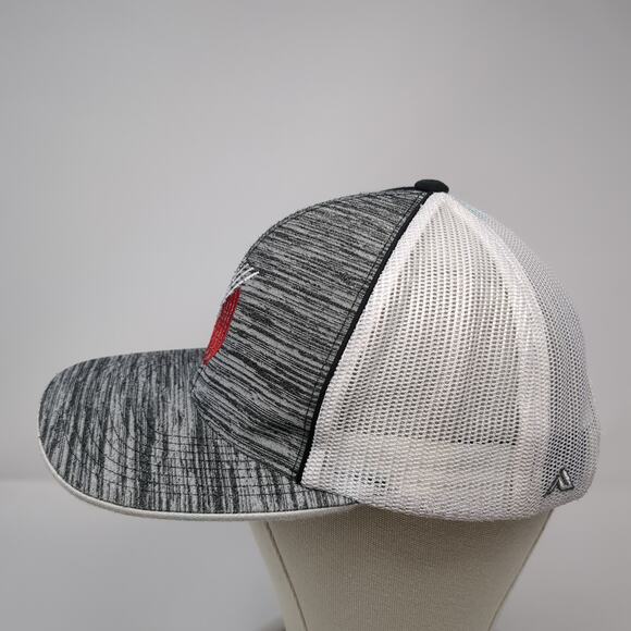 Pacific Headwear Snapback Trucker Hat Gray One Size Mesh Back Logo - Picture 3 of 10